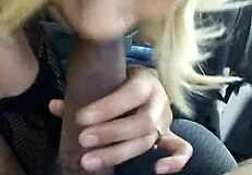 chatting with my man while slurping side dick in car