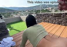 Colombian Teen Rides Gym Neighbor in Public Penthouse Risk