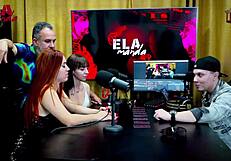 binho ted licks ninfeta's pink pussy on podcast table ruan speechless she commands