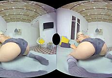 Blonde Czech VR Girl Pounds Dildo Outdoors!