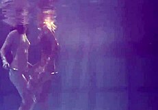 Russian Lesbians Kiss Underwater in Juicy Pool Play?