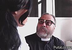 Big tits student dayana gets punished doggystyle by father damien