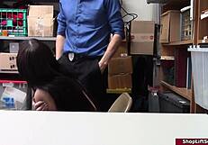 Feel my heart race as latina shoplifter gets facefucked hard