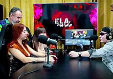 binho ted licks ninfeta's pink pussy on podcast table ruan speechless she commands