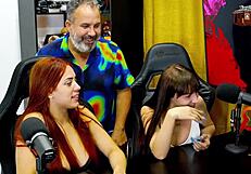 binho ted licks ninfeta's pink pussy on podcast table ruan speechless she commands