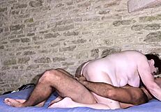 i can't believe this 80 year old granny takes monster cock up her fat ass and swallows cum