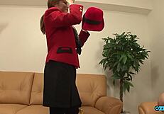 cute japanese redhead fingers hairy pussy close up masturbating with toys softly