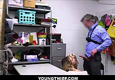 oh shit tiny blonde river lynn and emma rosie let guard fuck 'em both no charges