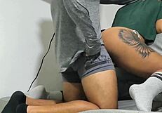 Watch This Hot Couple Pound Pussy Hard Living Room Action?