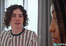 does studying earn teen a sloppy deepthroat blowjob break?