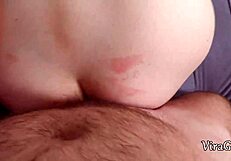 Redhead beauty takes stepdad's cock deep in ass with rimjob