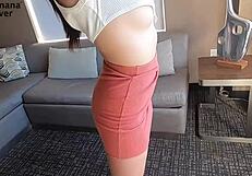 sultry san diego brunette travels to orange county hotel for doggystyle balloon shaking