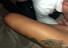 German Party Slut Licked by Strangers!
