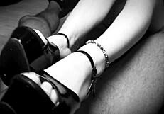 innocent 19yo girl gives first footjob to andy-star gets cumshot