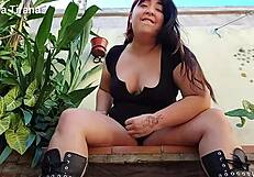 follow my joi instructions on the terrace, big ass latina chubby handjob