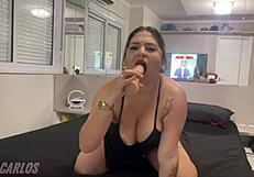 sensual homemade solo masturbation with huge cumshot from my throbbing cock