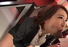 Japanese Office Lady Aya Kisaki Deepthroats Colleague's Dick Balls Licked in Uniform Uncensored