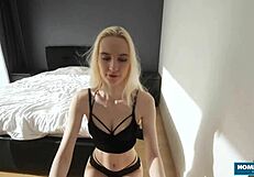 man this naughty petite blonde shina ryen looks so hot seductively sucking her boyfriend's monster cock pov