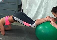 i begged fitness trainer larissa louder to let me lick her feet during yoga poses