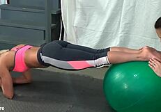 i begged fitness trainer larissa louder to let me lick her feet during yoga poses