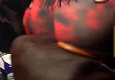Insane big ass brunette bombshell dances sexy at night club