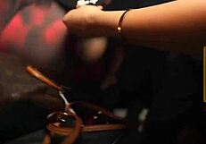 Insane big ass brunette bombshell dances sexy at night club