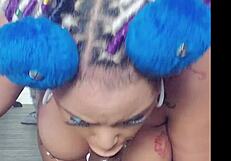 fat ebony pigtails whore sucks huge bbc hardcore