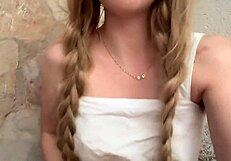 i waited horny in the yard as stepdad approached for outdoor fun