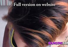 stepsister, why fuck her tight pussy pov on balcony so rough?