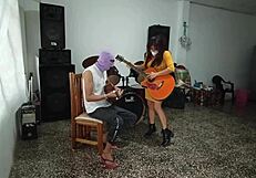 Sexy Music Teacher Turns Student On with Curvy Domination