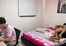 Hubby Distracted as Best Friend Fills Hot Latina Wife's Pussy with Huge Load