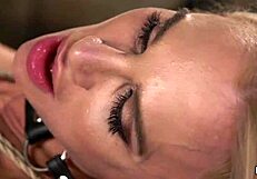 Huge Tits Reporter Bound Choked Deepthroated in BDSM Fuck