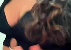 Chubby Brazilian BBW Flashes Oiled Big Ass and Belly Backstage for Swingers