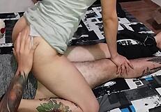 watch my best friend's latina milf ride cock with epic christmas bounces