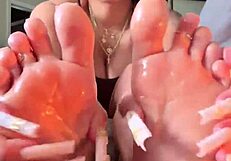 intense oiled redbone soles jerk off commands