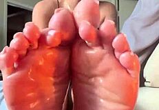 intense oiled redbone soles jerk off commands