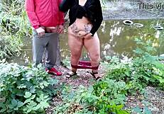 gorgeous stepmom masturbates wet pussy while jerking stepson off