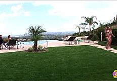 vintage bitch deepthroats huge clit then seduced into girl pussy licking