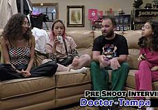 dr tampa spreads aria nicole's shaved pussy wide during her intimate checkup