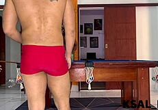 hey, we played pool with my wife then fucked her hard outdoors 😈💦