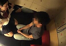 yo this japanese busty schoolgirl gets her huge saggy tits massaged in secret