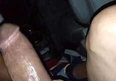 Oiled Asian babe strokes massive black monster cock handjob