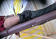 lucky patient gets hot handjob from sexy doctor in hospital