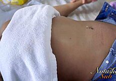 relaxing massage on my latina dominatrix with natural tits?