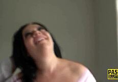 Chubby kinky sub fingered roughly with big tits spanked