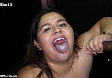 bbw karla lanes her fat lips around that monster cock like a pro