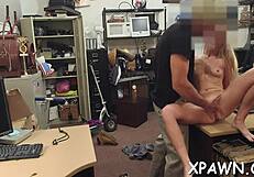 couple dives into hardcore amateur fucking and sucking inside erotic shop