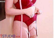 oh man this collared british teen in emo lingerie gets teased to the edge with wand