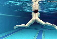 Lady Dee Swims Underwater in Shorts Poolside Shy Czech Petite Teen Teases Tight Pussy