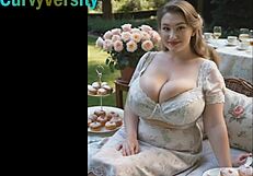 Plump BBW coed with saggy BIG TITS fucks hard at college university dorm party